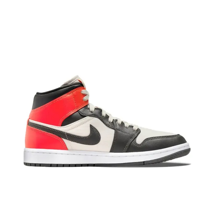 Jordan 1 Mid Newsprint Light Orewood Brown Women's