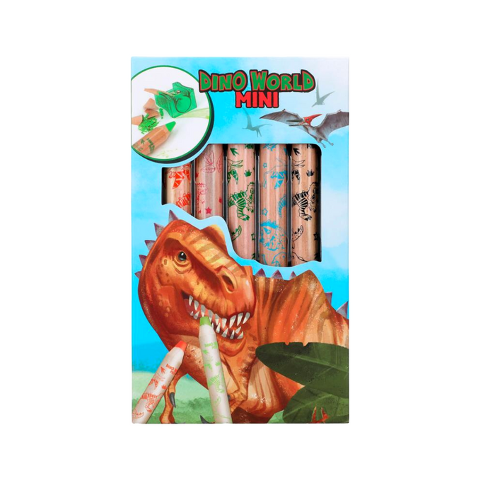 Dino World Mini Dino Coloured Pencils