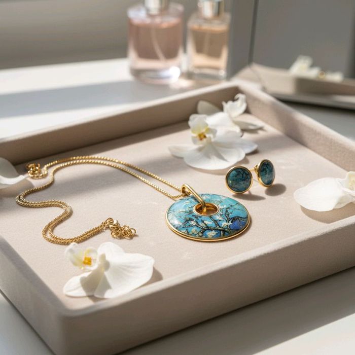 Алмонд хүзүүний зүүлт болон ээмэг