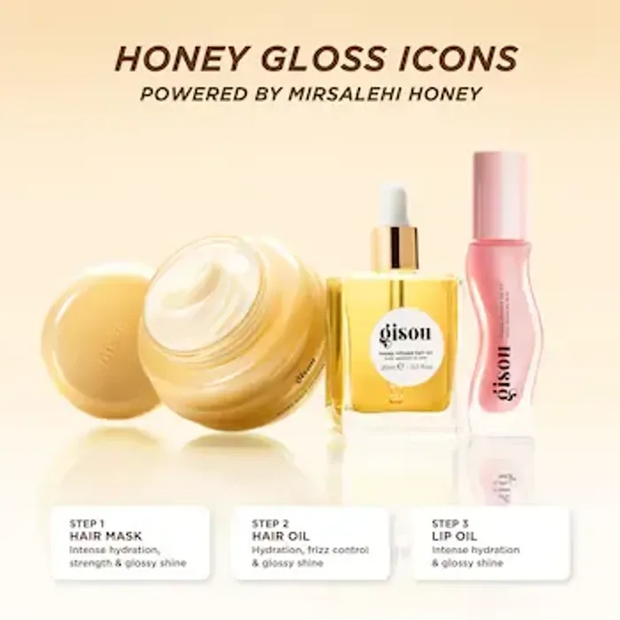 Gisou – Honey Glow Icons Hair & Lip Set