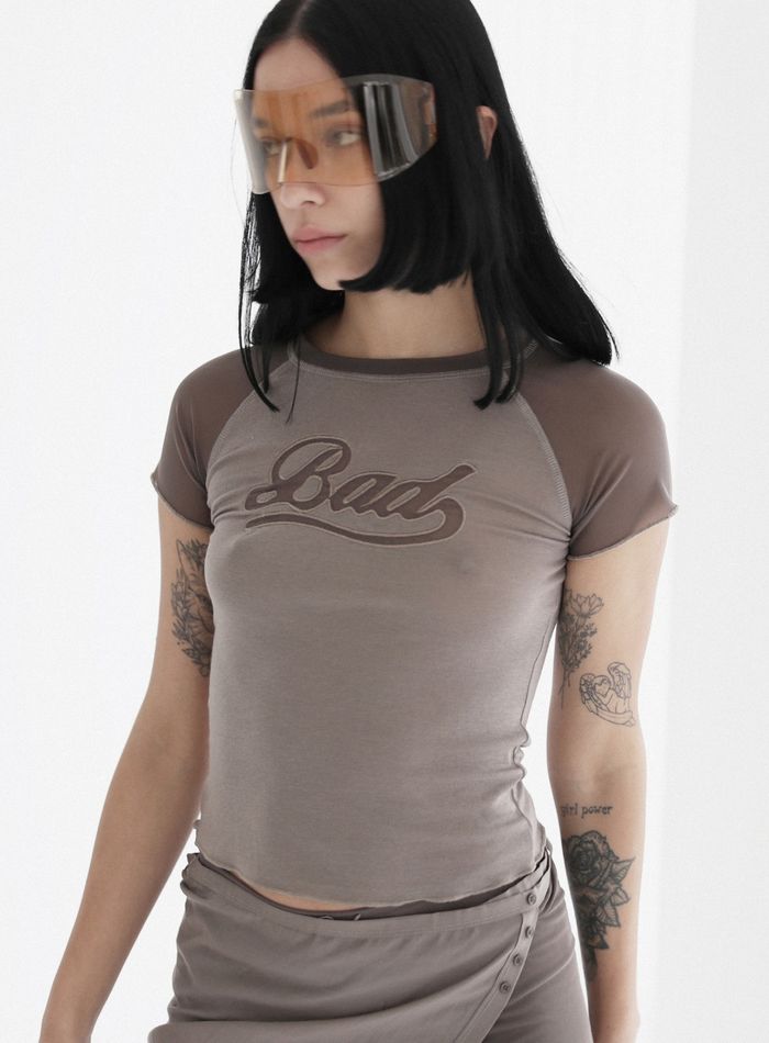 ★BADBLOOD★ Second Skin Contrast T-Shirt Tobacco Second Skin Contrast T-shirt - Tobacco