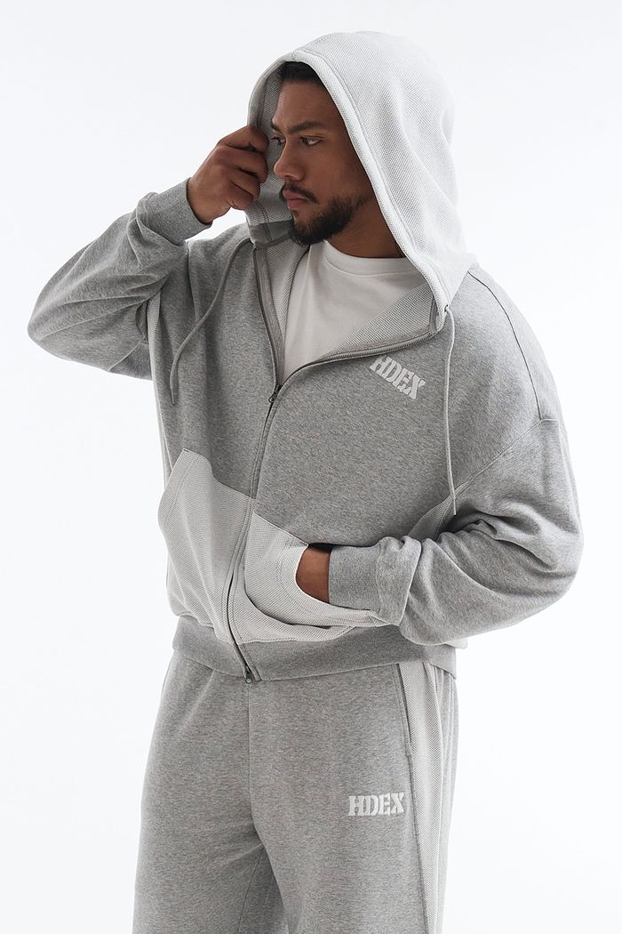 Core Reverse Giant Fit Hoodie Zip-Up