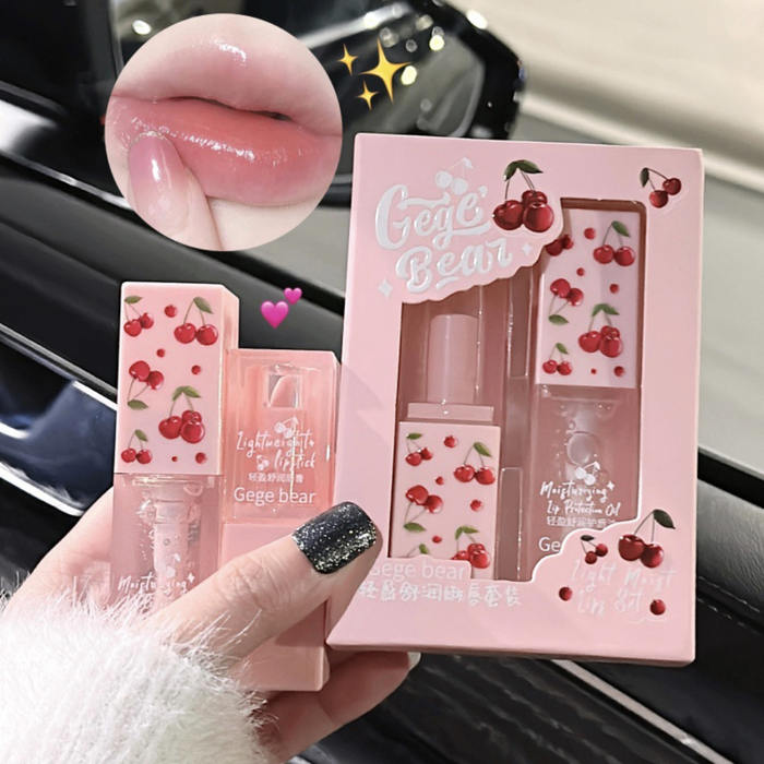 🍒 Gege Bear Cherry Moisturizing Lip Set