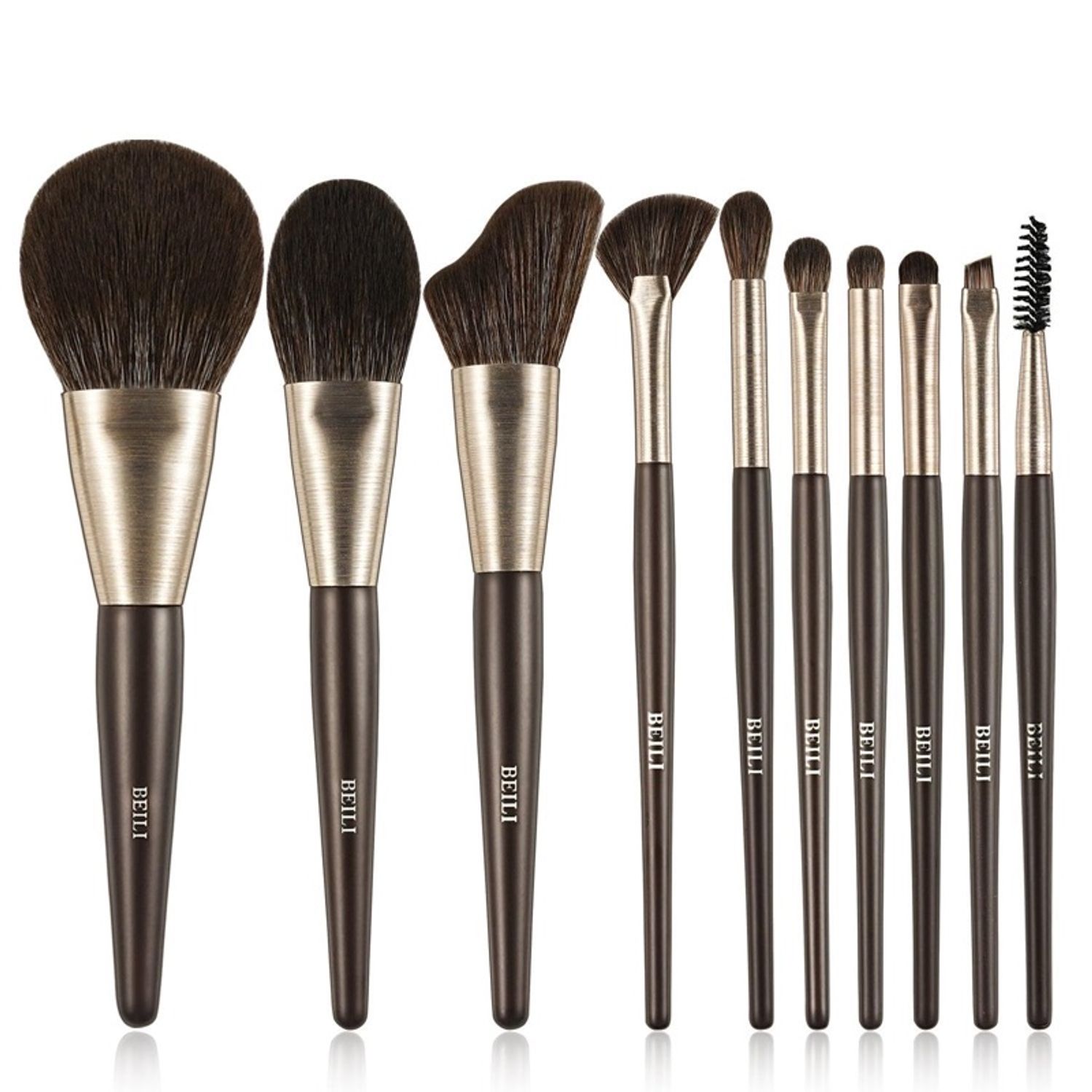 Beili 10 pcs makeup brush set