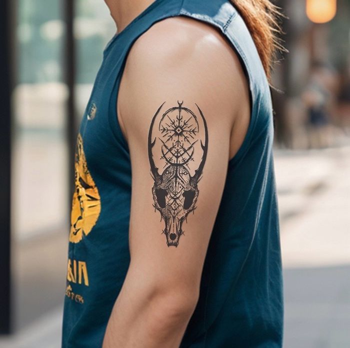 Viking Skull  Гавал Усан шивээс