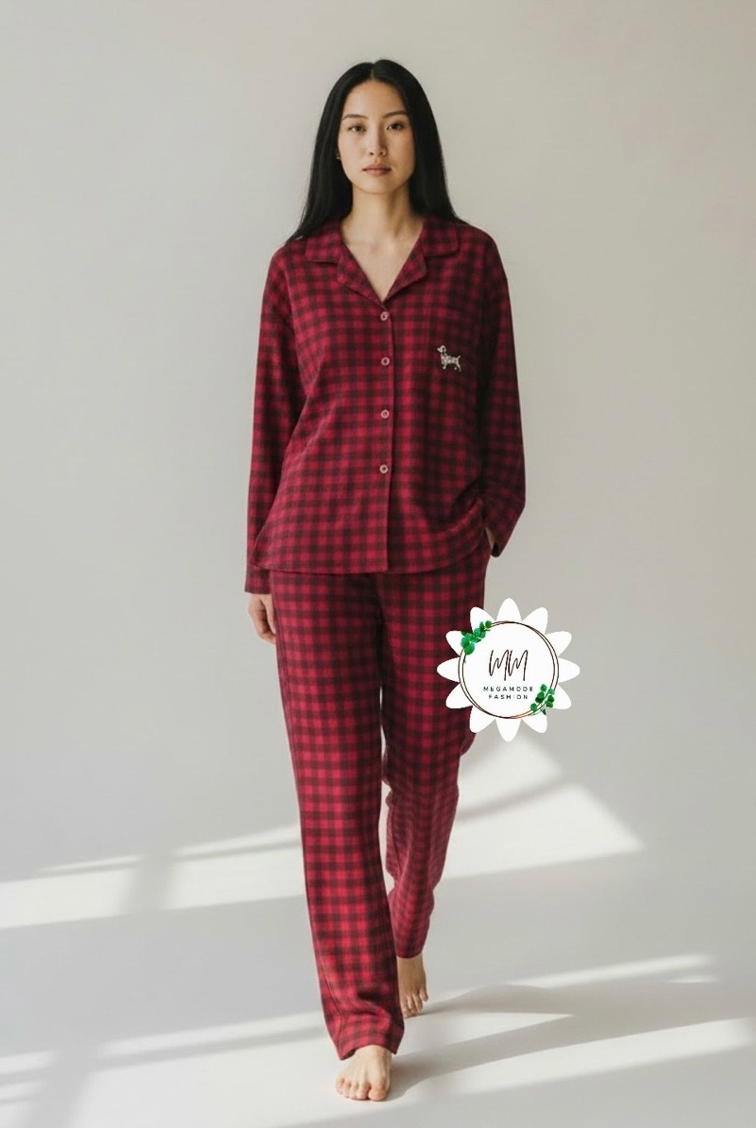 Women red cotton pajama