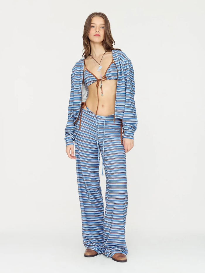 LAZY SUNDAY TERRY PANTS - BLUEBERRY MUFFIN