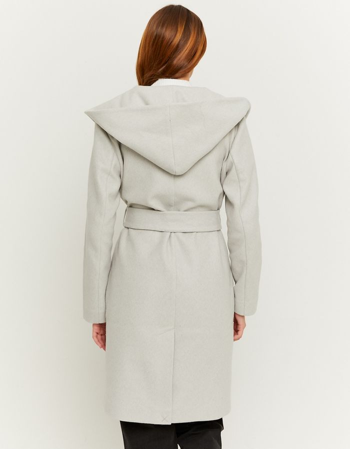 Grey Coat With Belt