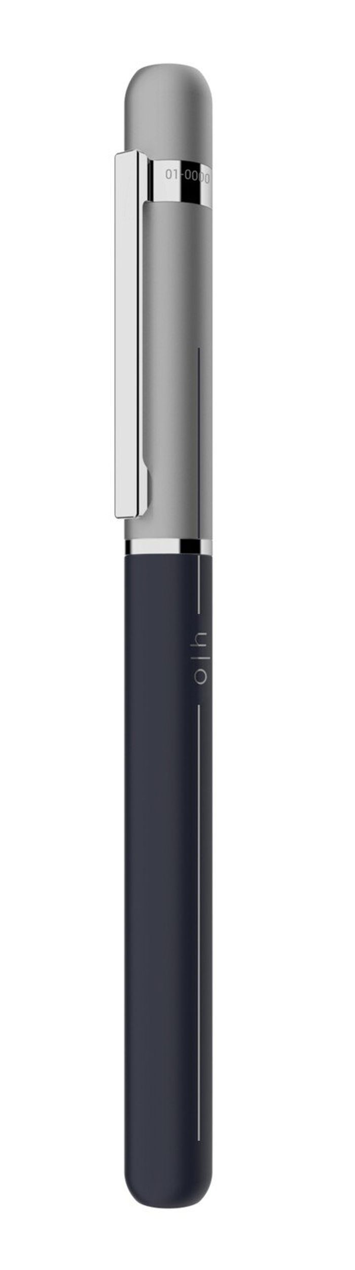 Otto-Hutt Design 03 Fountain Pen - Matt navygrey lacquered/ platinum plated