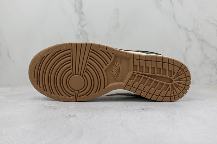 Dunk Low Retro Red Swoosh Panda Black White Shoes 