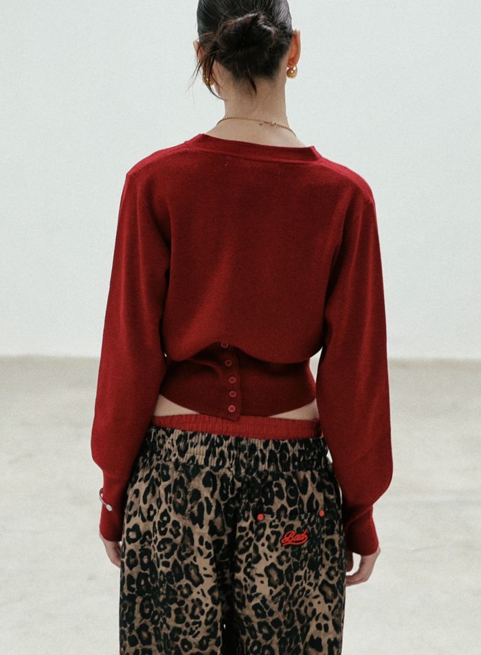  The Pure V-neck cardigan - Red