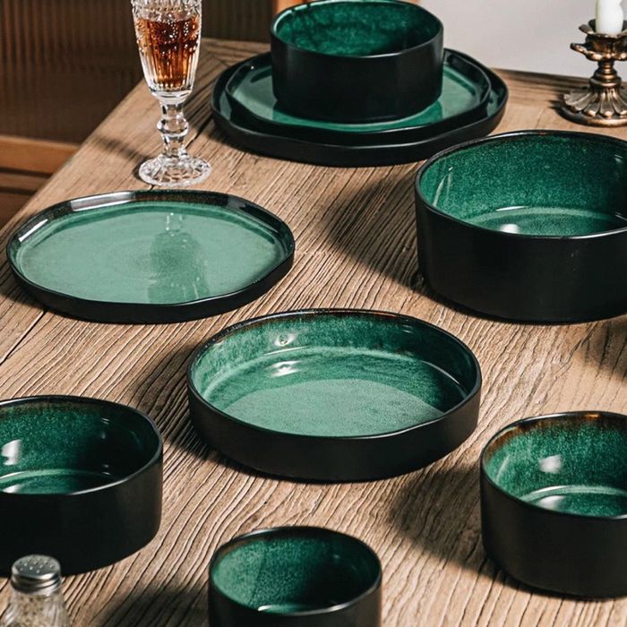 Ногоон, хар аяга тавагны сет