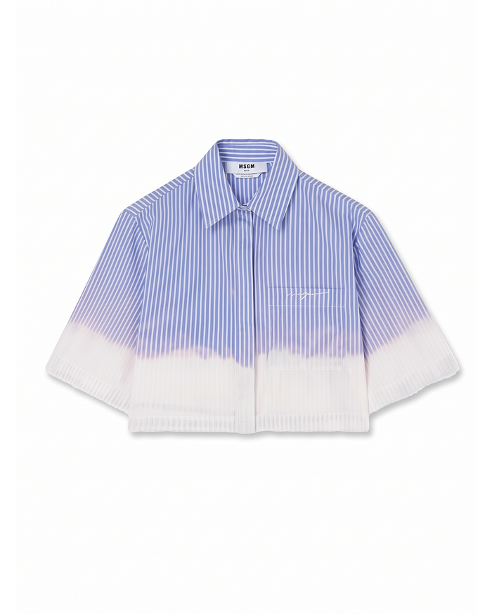 COTTON CROPPED SHIRT