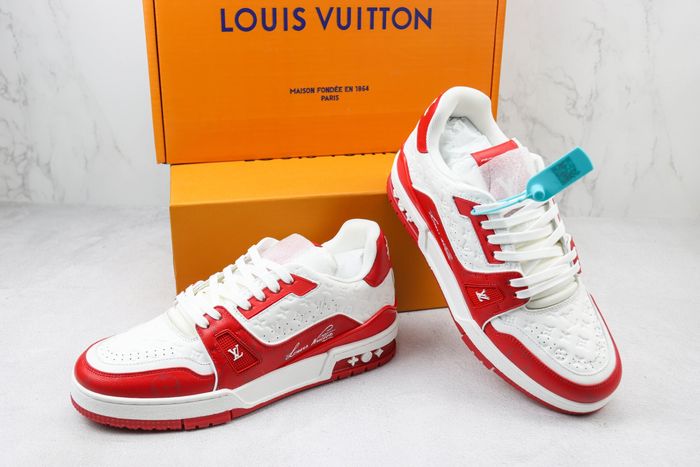Louis Vuitton Trainer #54 Signature Red White