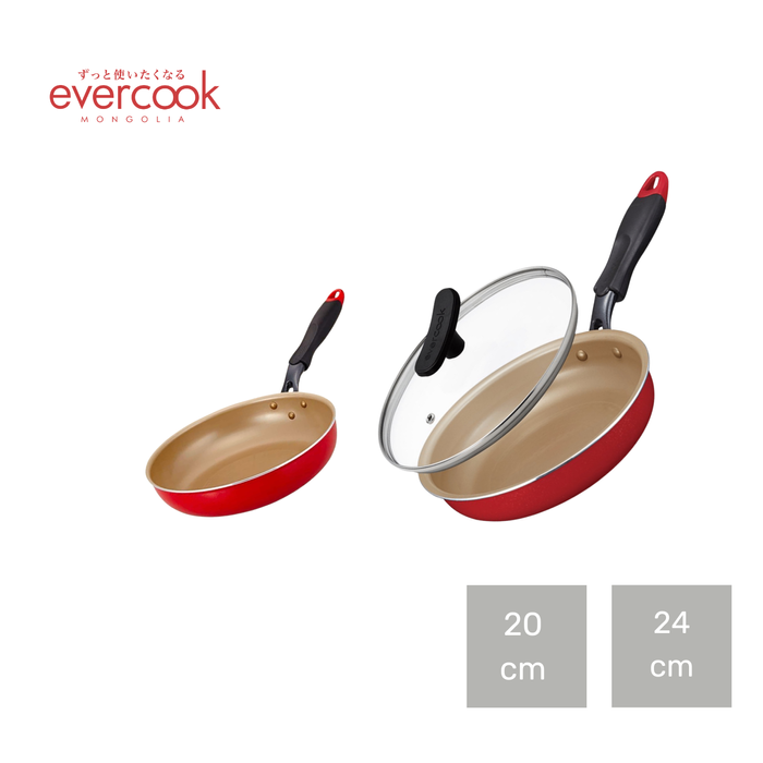 EVERCOOK Хос хайруулын тавгийн сет : 20см болон 24см хайруулын таваг 