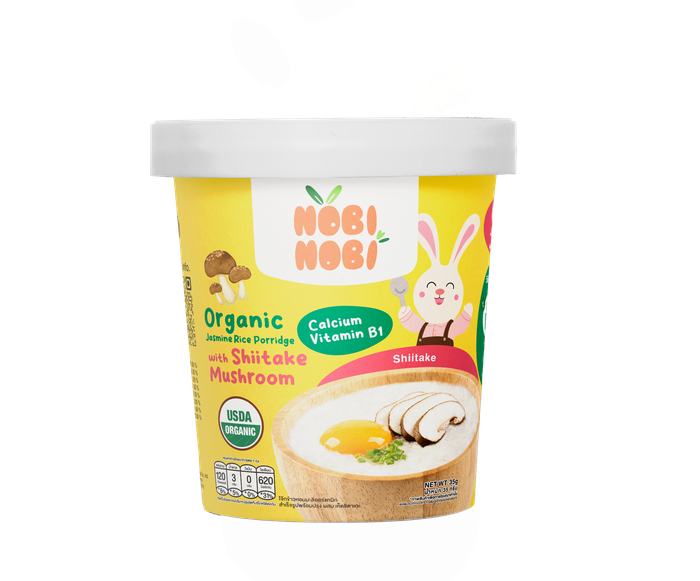 Organic Jasmine Rice Porridge with Shiitake Mushroom/Органик жасмин будааны зутан (Мөөгтэй)