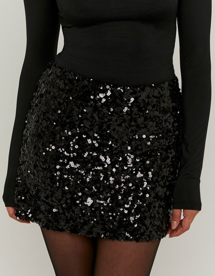 Black Sequined Skort