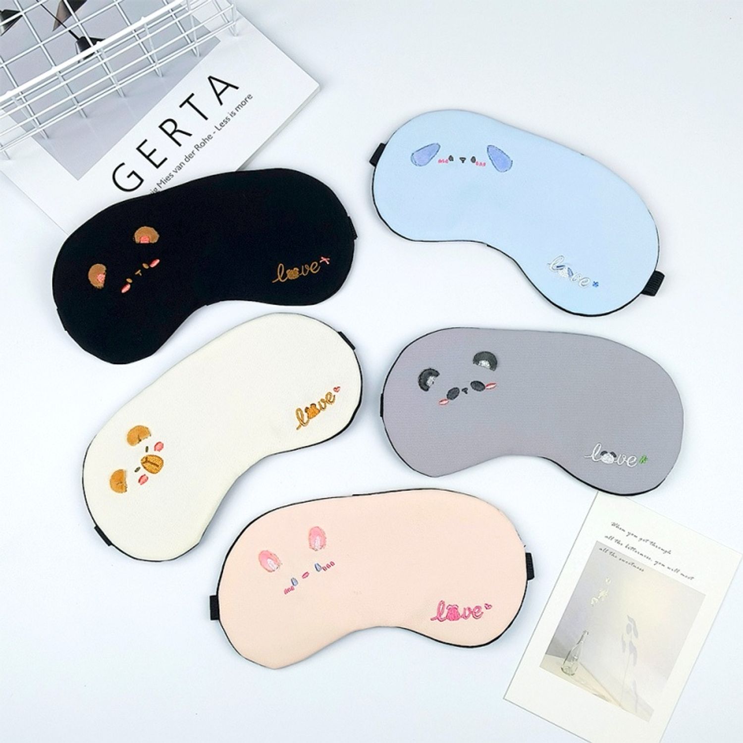 Animals Embroidery Eye Mask