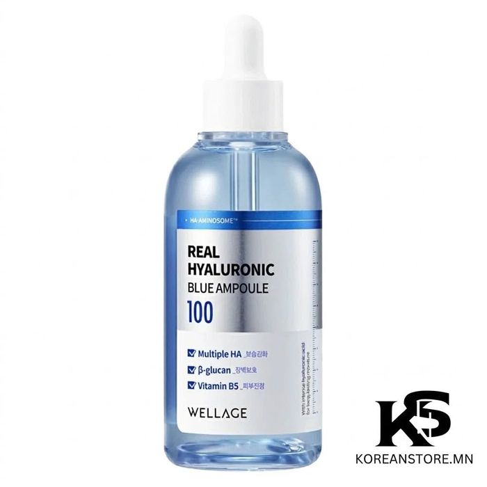 WELLAGE Real Hyaluronic Blue 100 Ampoule (60ml)