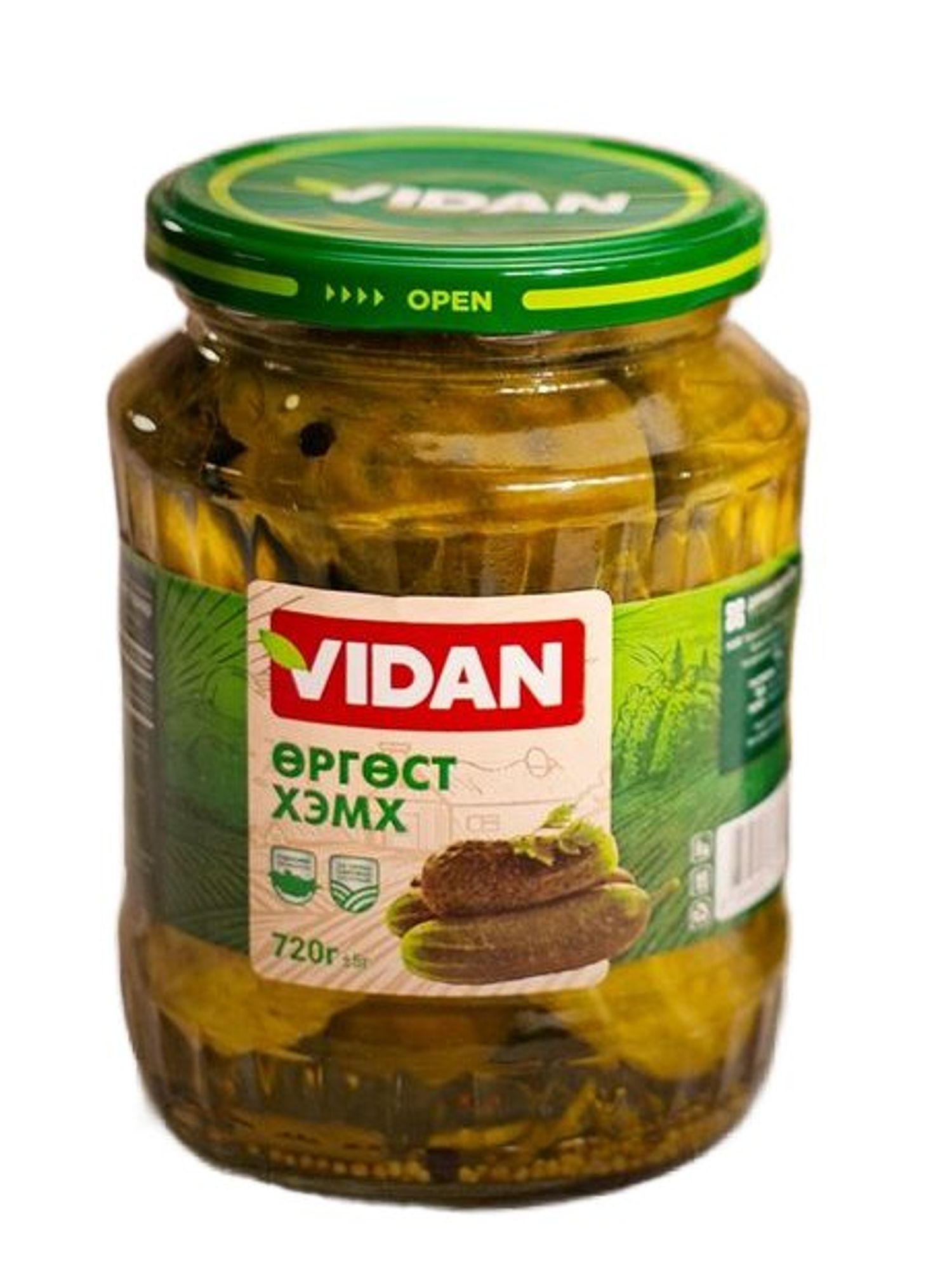 Огурцы Vidan 720гр 