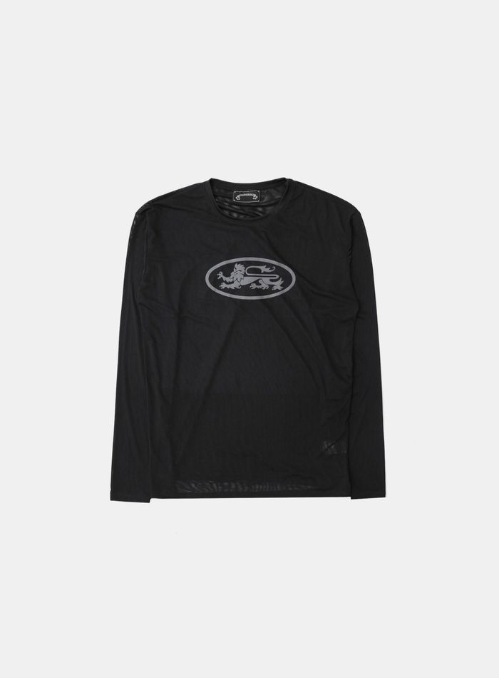 Mystic Logo Reflective Long Sleeve - Black