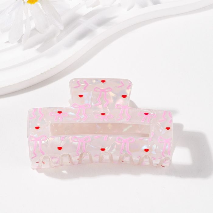 Bow print claw clip