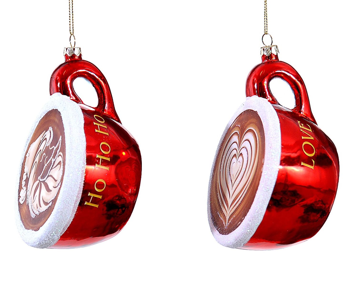 Glass boots w/candycane