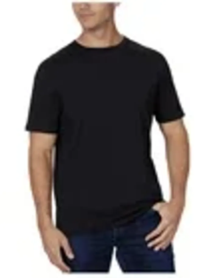 Men's Calvin Klein Black Luxe Short Sleeve Dress Tee Shirt, Size L