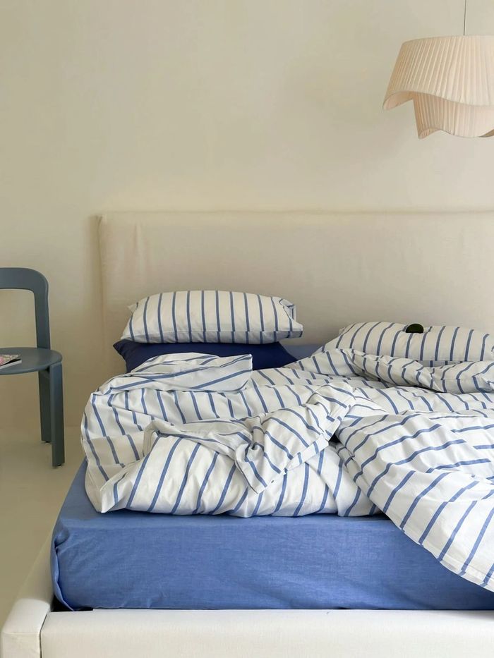 Washed cotton - Blue Single 
