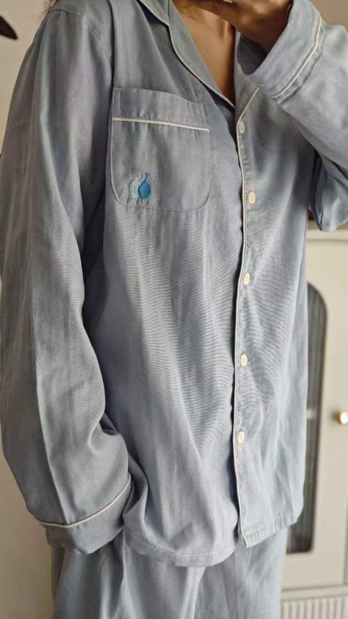 Муслин цэвэр даавуун гэрийн хос хувцас