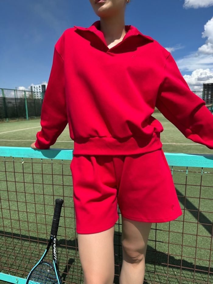 Classic polo set-red