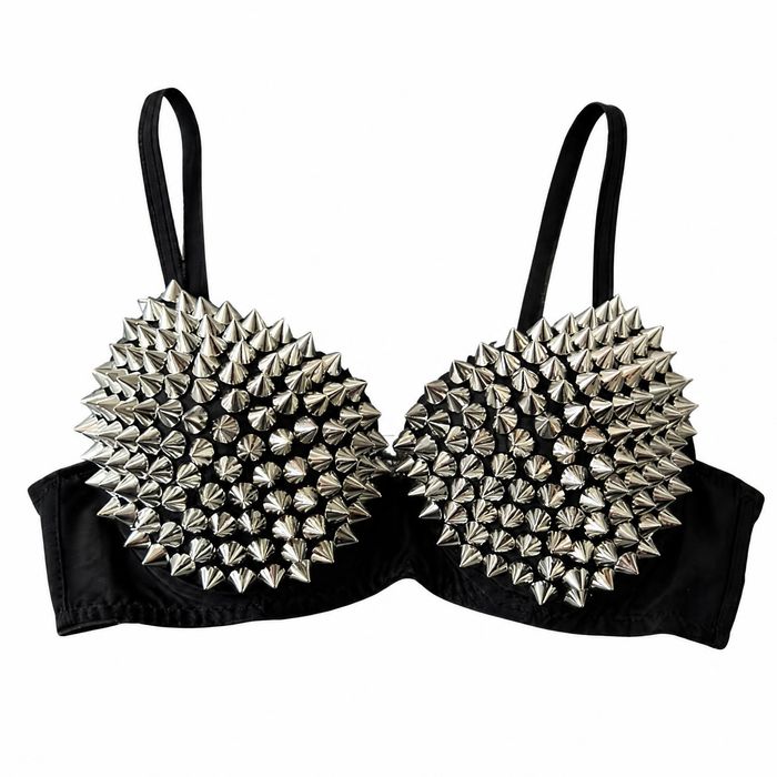 Silver Spike Bra