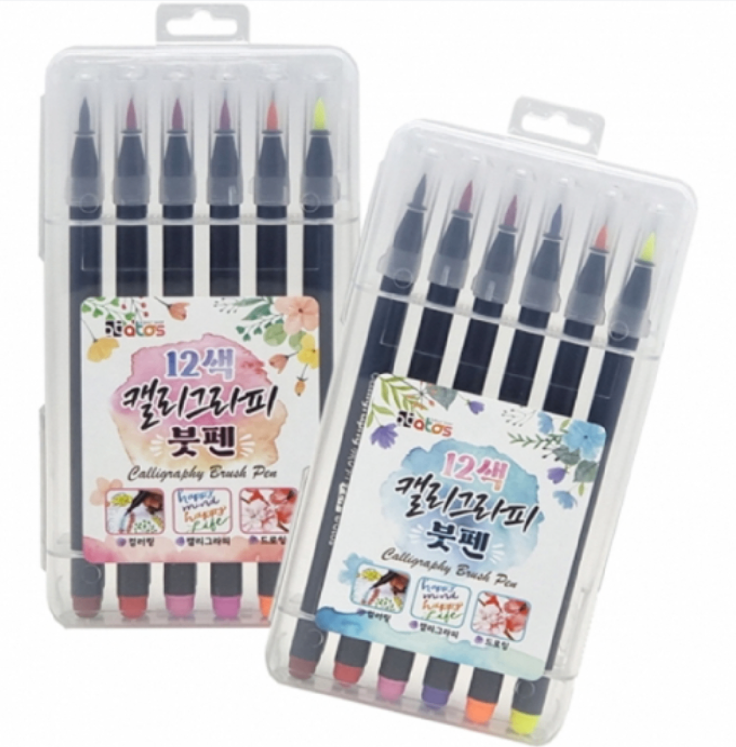 Каллиграфи уран бичлэгний бийрэн үзэг - 12 өнгөтэй иж бүрдэл