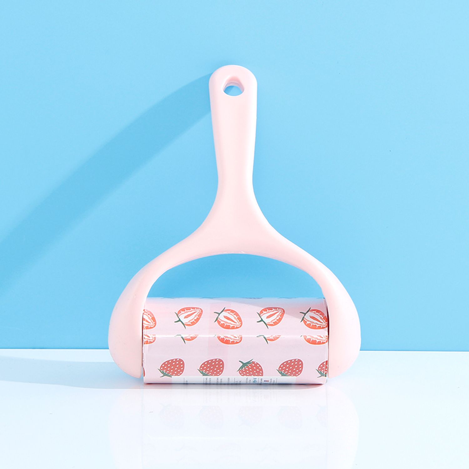 Handheld Arc-shaped Lint Roller(Pink) 50PCS/Roll