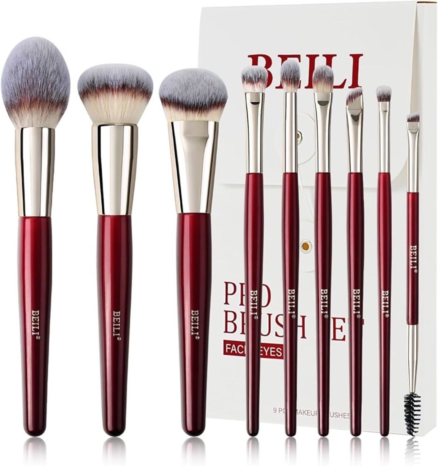 Beili 9pcs brush set улаан