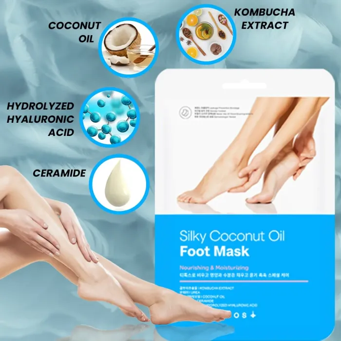 Silky coconut oil Foot mask
