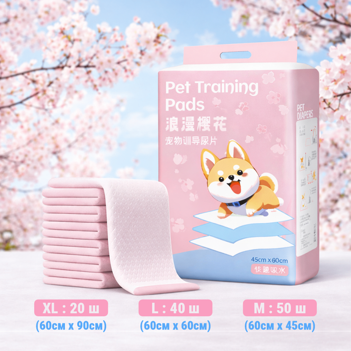 Pet training pads (Sakura Pink) - Дэвсдэг памперс