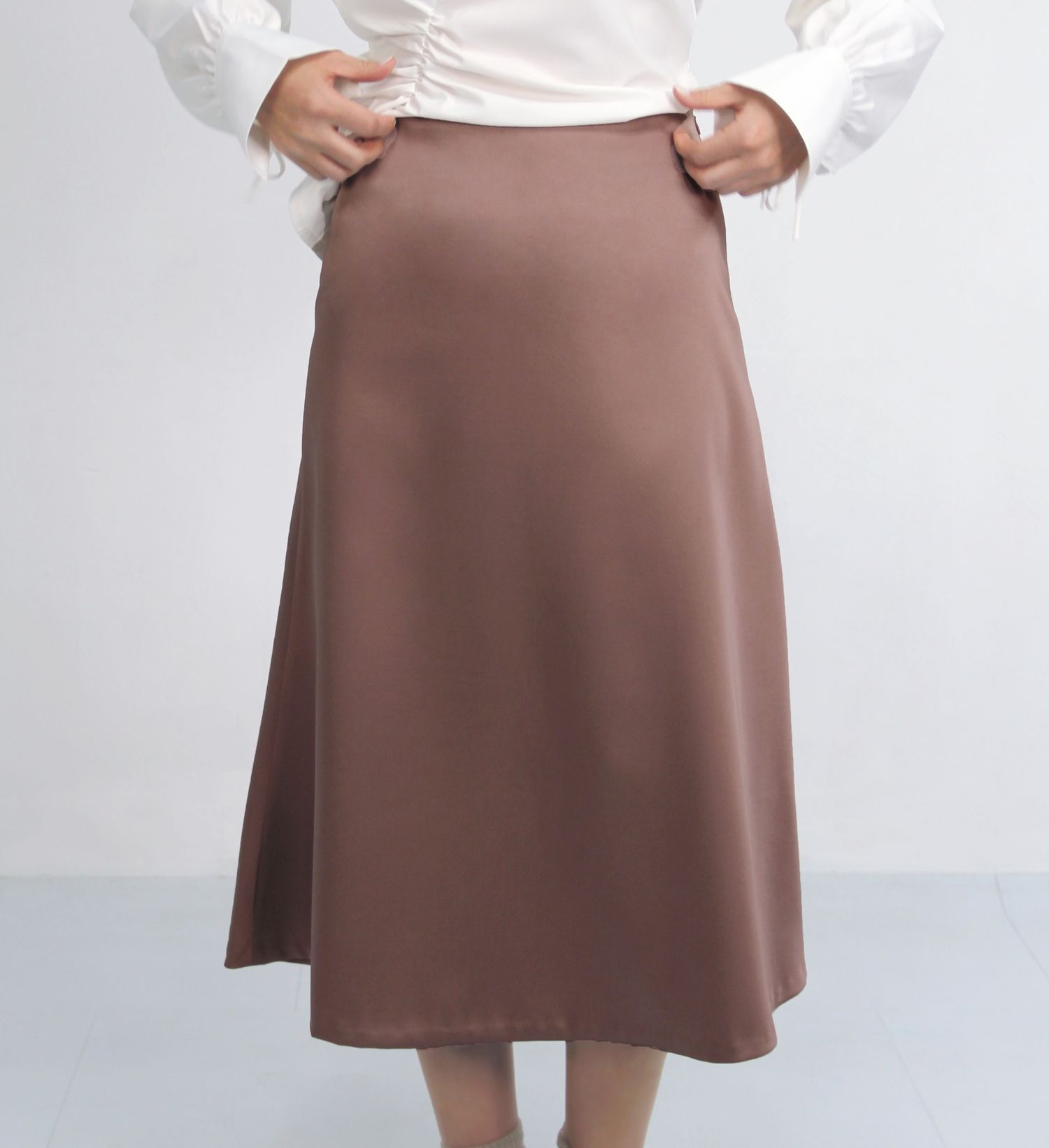 Fluid Satin Skirt
