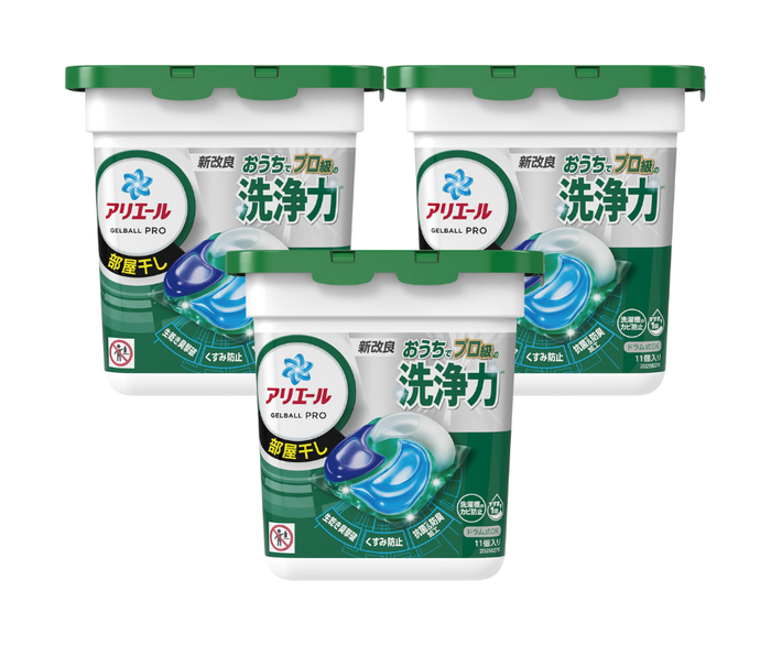 Japan Ariel Gelball Pro - Япон Угаалгын Гелэн Бөмбөлөг, Ногоон 3ш Багц