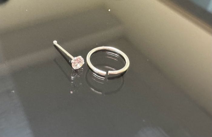 Хамрын мөнгөн ээмэг Хос (алтлаг)