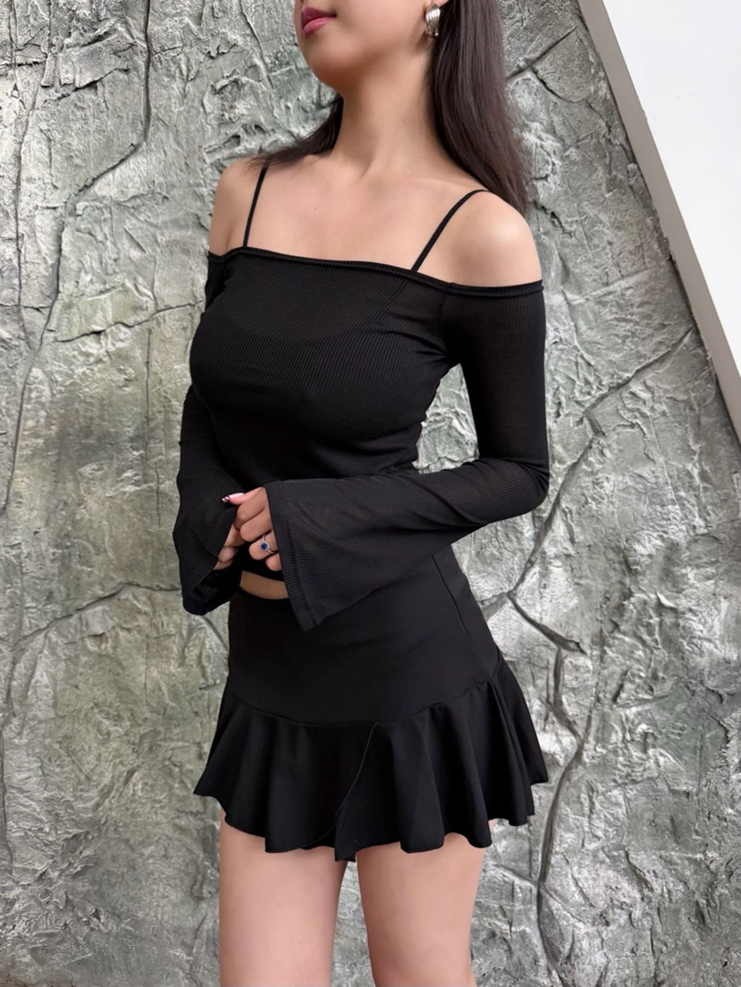Layer off shoulder top