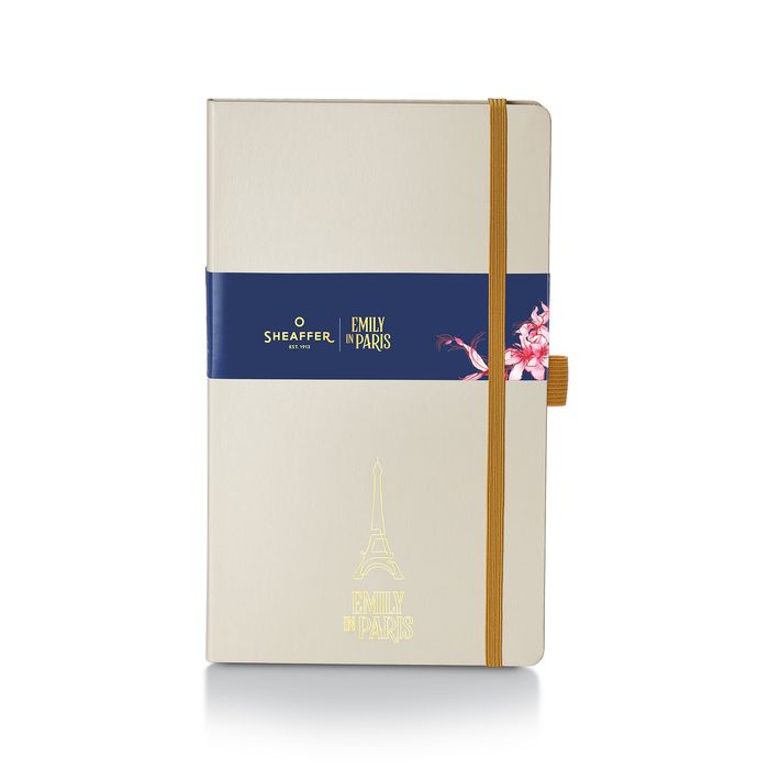 NOTEBOOK SHEAFFER EIP MEDIUM HARD COVER 90GSM INK FRIENDLY PAPER WITH EMBOSSED EIFFEL TOWER BEIGE