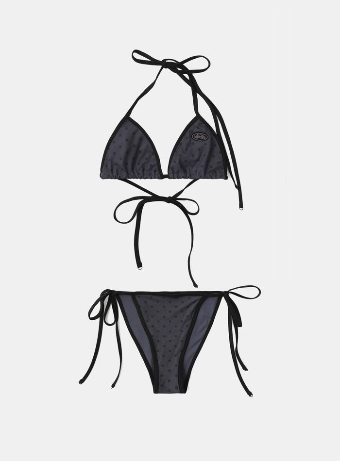  Splash Dot Bikini SET - Charcoal