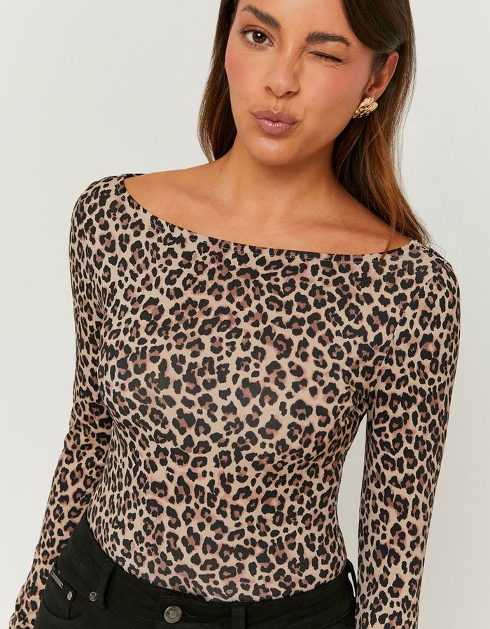 Leo Print Bodysuit