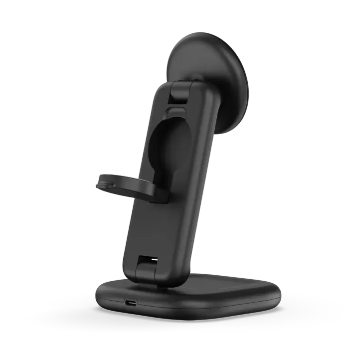 3-in-1 Foldable Qi2 25W Wireless Charging Stand - Type A,G,C for US,EU,UK