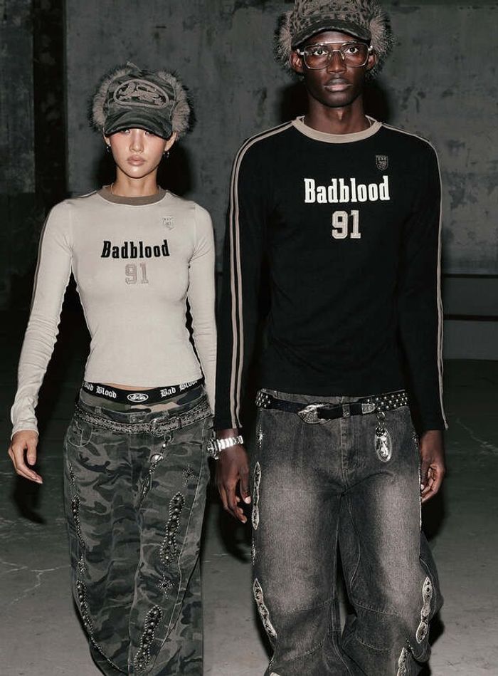 Vintage Club Jersey Ringer Long Sleeve - Black