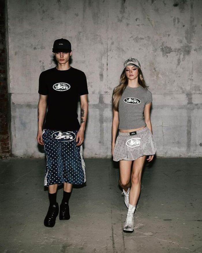 Mystic Dot Logo Jersey T-shirt - Gray