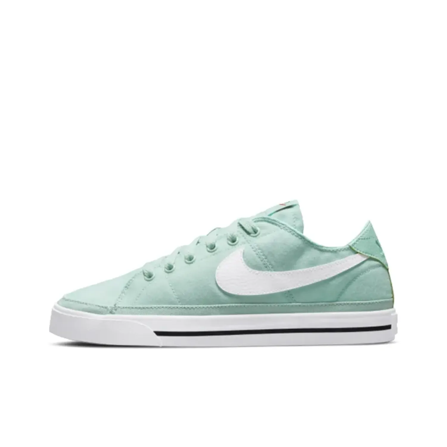 Nike Court Legacy Skateboard Shoes Women's Low-Top Light Rain GreenBlackTeam OrangeWhite