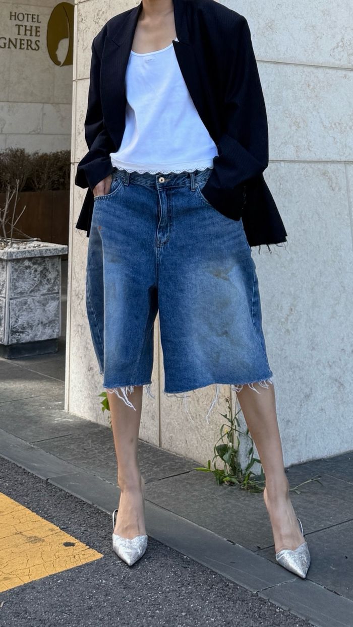 denim shorts