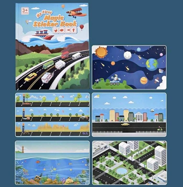 Magic sticker book - transportation